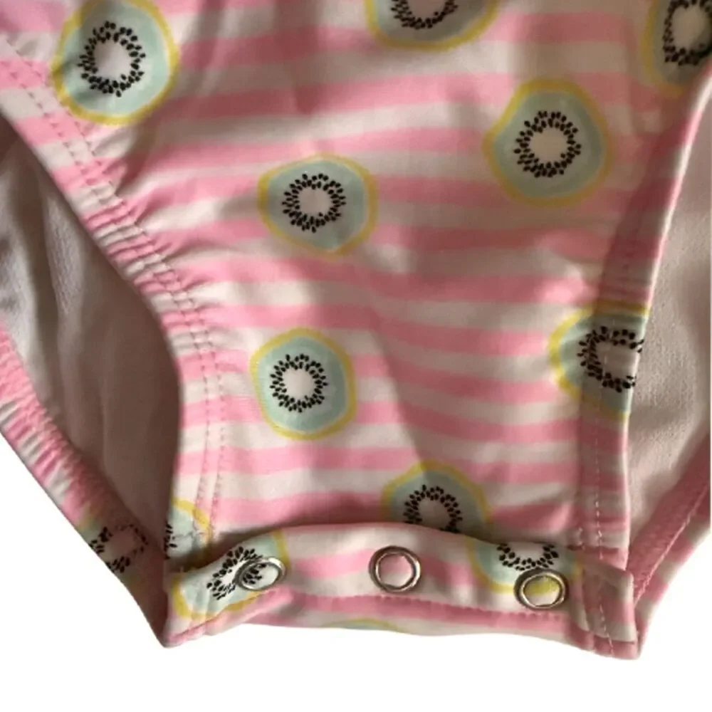 Stripped Pink & White Swimsuit